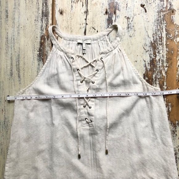 JOIE Arabeth Shadow-Striped Cotton Sleeveless Top XS - Picture 7 of 13